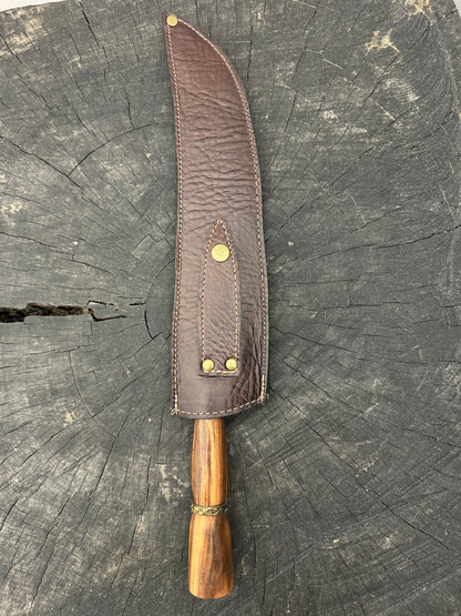 10&quot; Butchers Knife, Jacaranda Hardwood, SS440 - 250mm