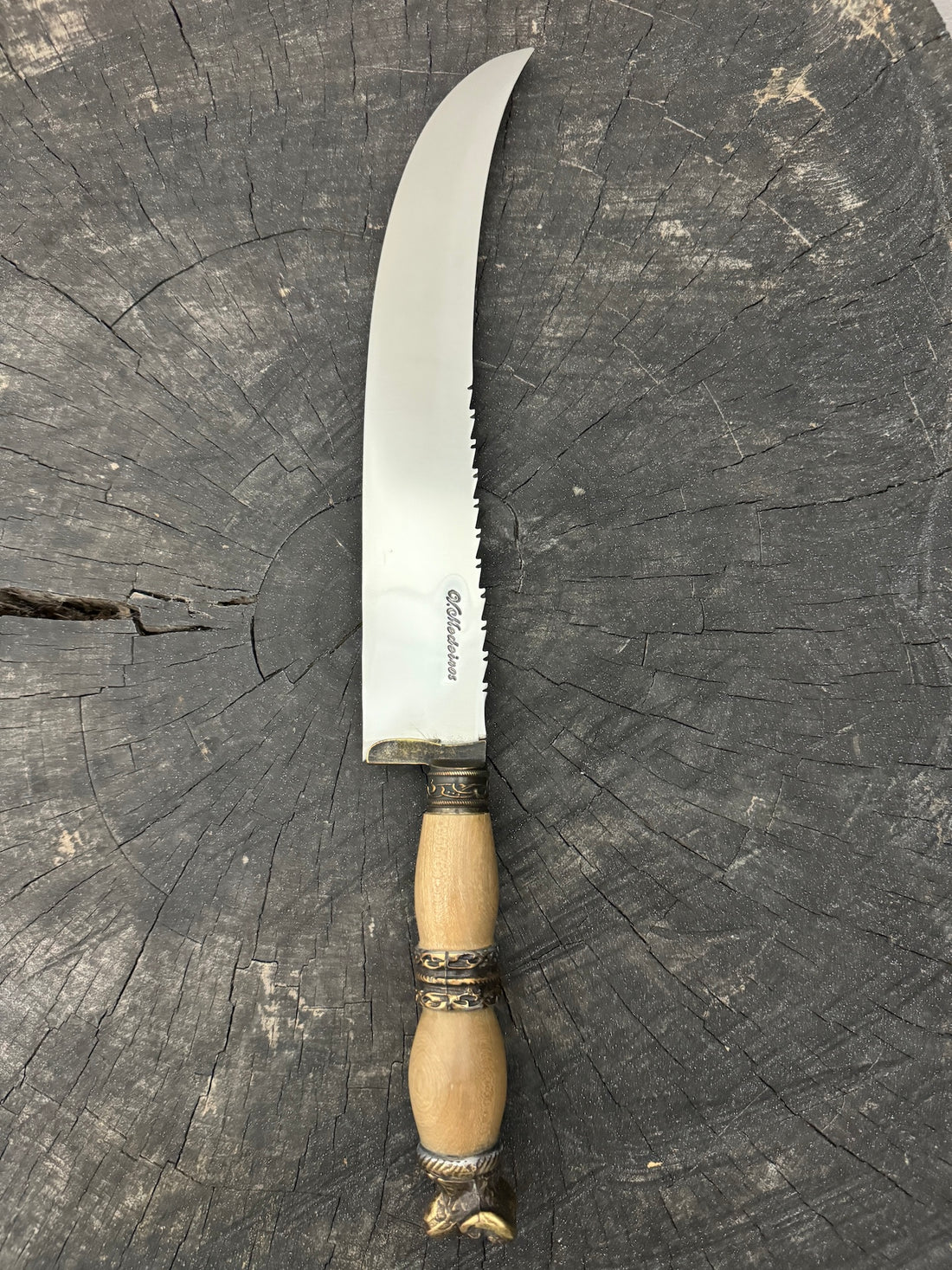 10&quot; Butchers Knife, Native Hardwood, SS440 - 250mm