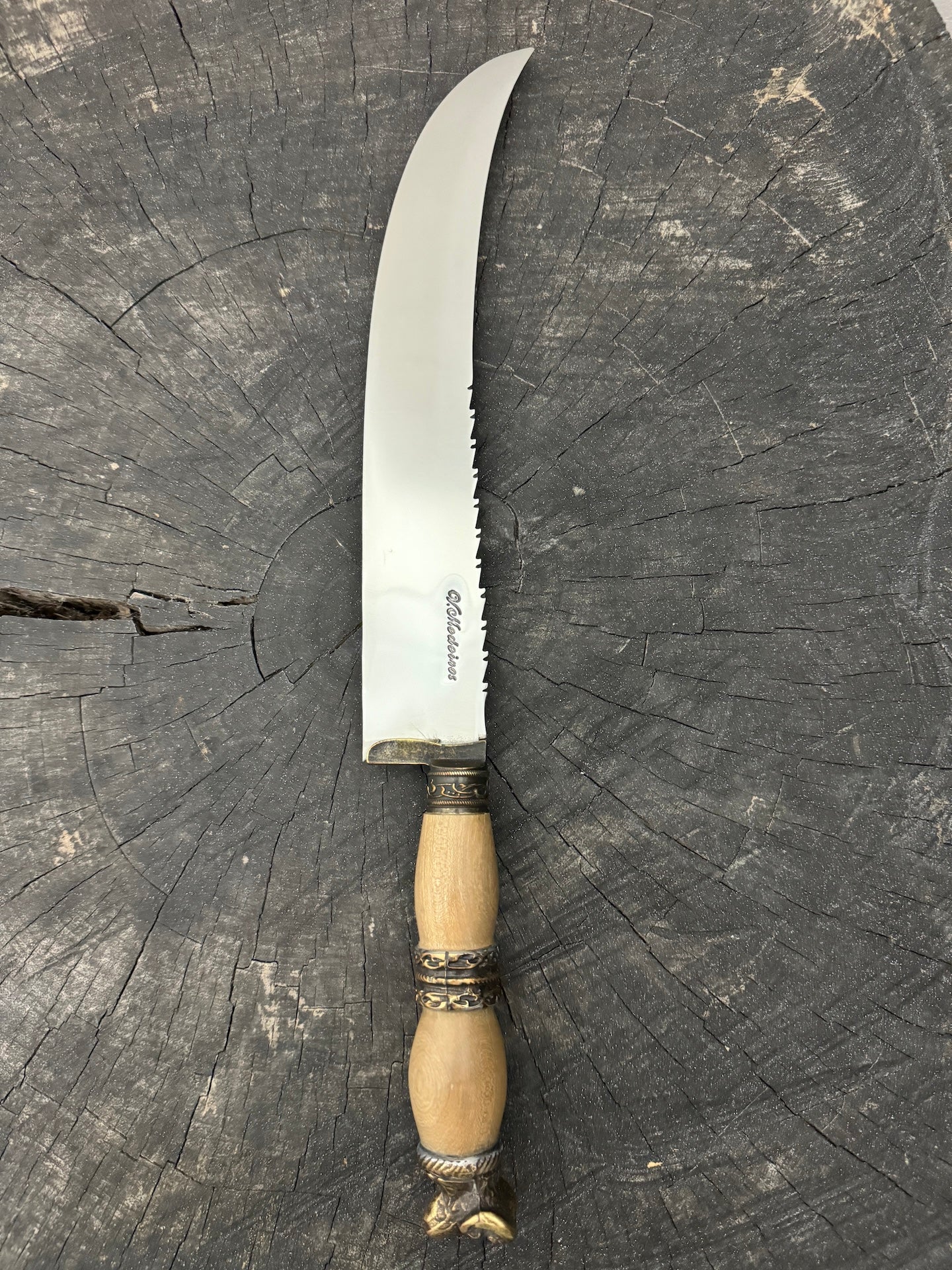 10&quot; Butchers Knife, Native Hardwood, SS440 - 250mm