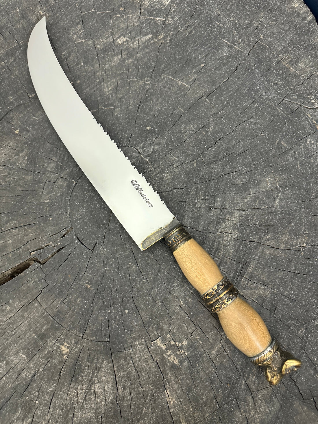 10&quot; Butchers Knife, Native Hardwood, SS440 - 250mm