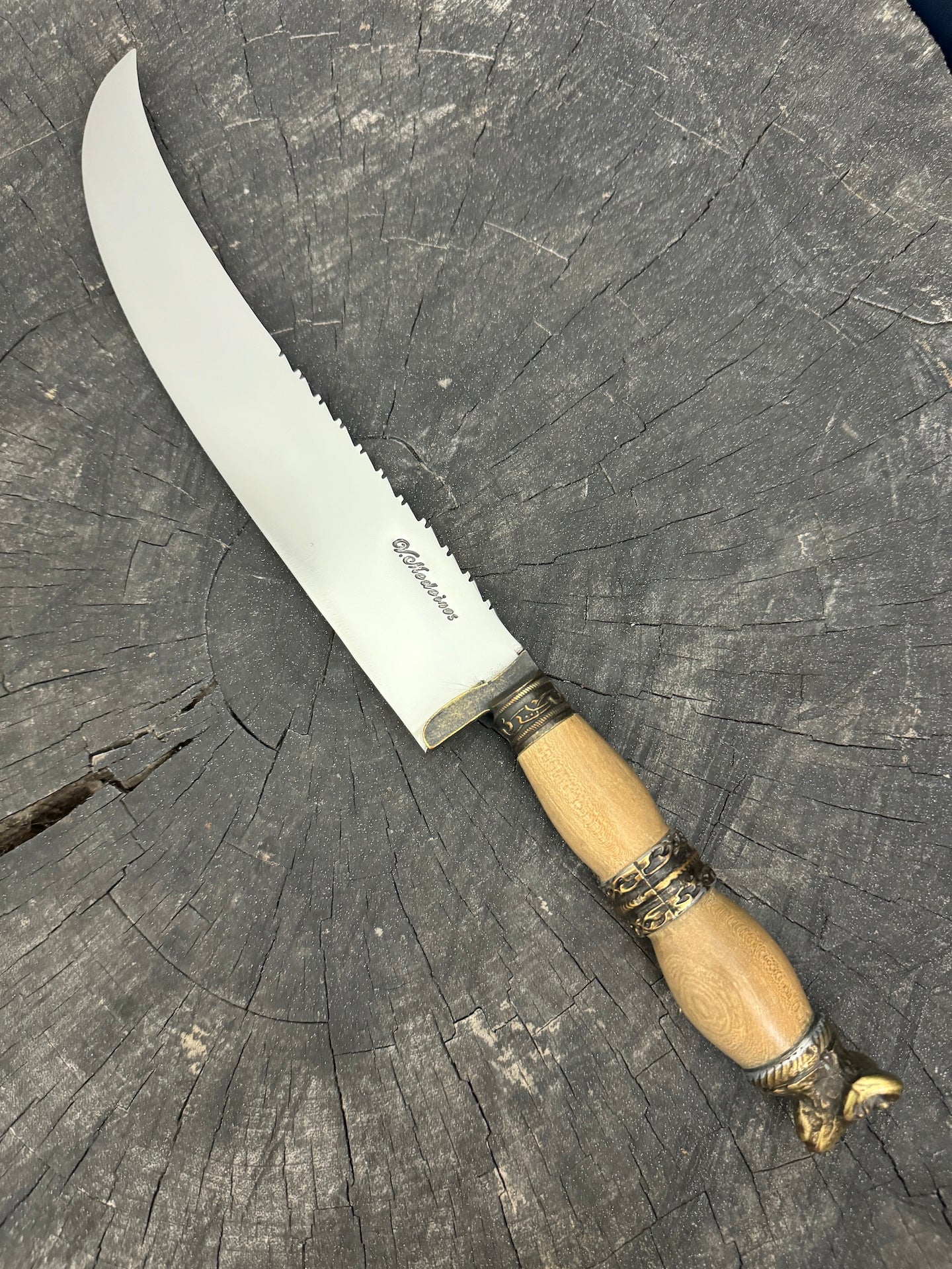 10&quot; Butchers Knife, Native Hardwood, SS440 - 250mm