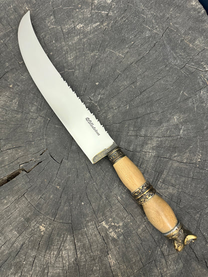 10&quot; Butchers Knife, Native Hardwood, SS440 - 250mm