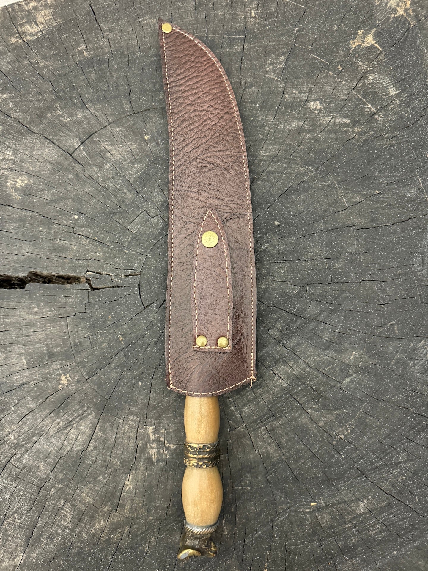 10&quot; Butchers Knife, Native Hardwood, SS440 - 250mm