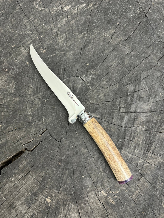 5" Boning Knife, Deer Antler, SS420 - 130mm