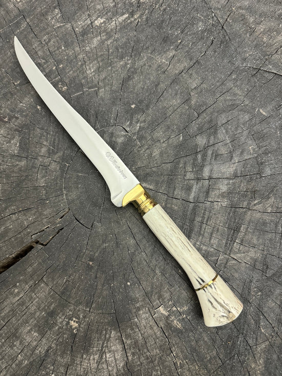 8" Boning Knife, Deer Antler, SS420 - 200mm