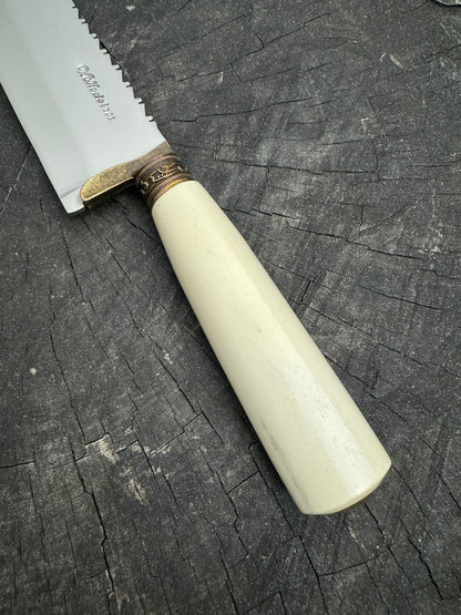 8&quot; Artisan Knife, Ostrich Bone, SS440 - 190mm