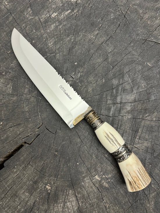 8" Artisan Knife, Deer Antler, SS440 - 190mm