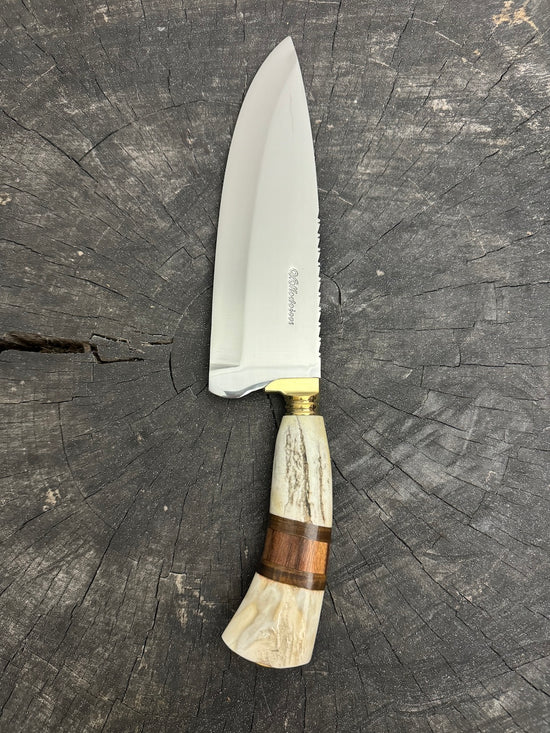 8" Picanha Chef Knife, Deer Antler, SS440 - 200mm