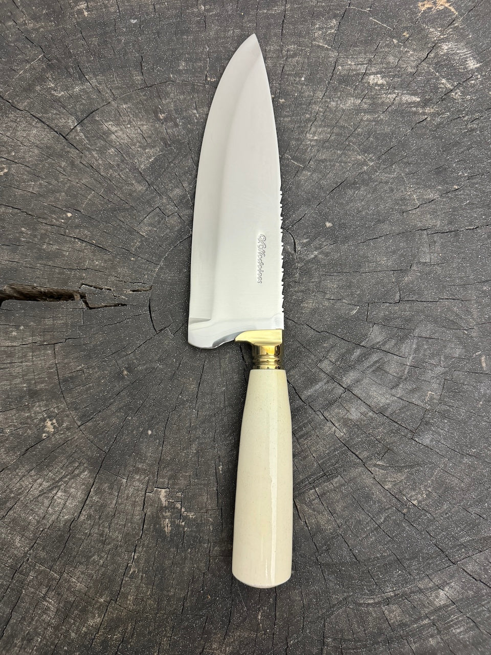 8&quot; Picanha Chef Knife, Ostrich Bone, SS440 - 200mm