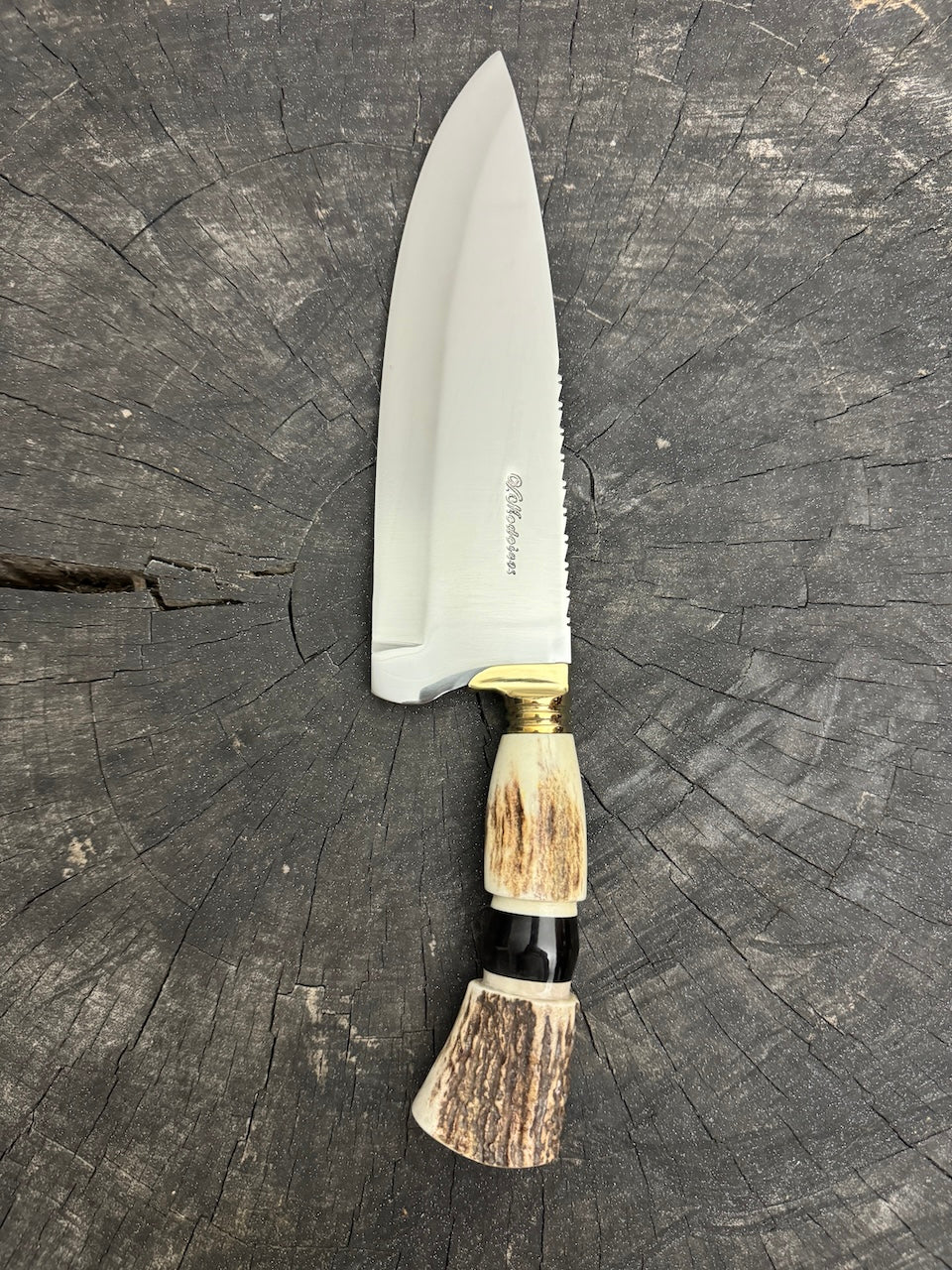 8&quot; Picanha Chef Knife, Deer Antler, SS440 - 200mm