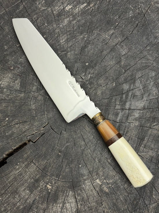 8" Kultura Knife, Ostrich Bone, SS440 - 200mm
