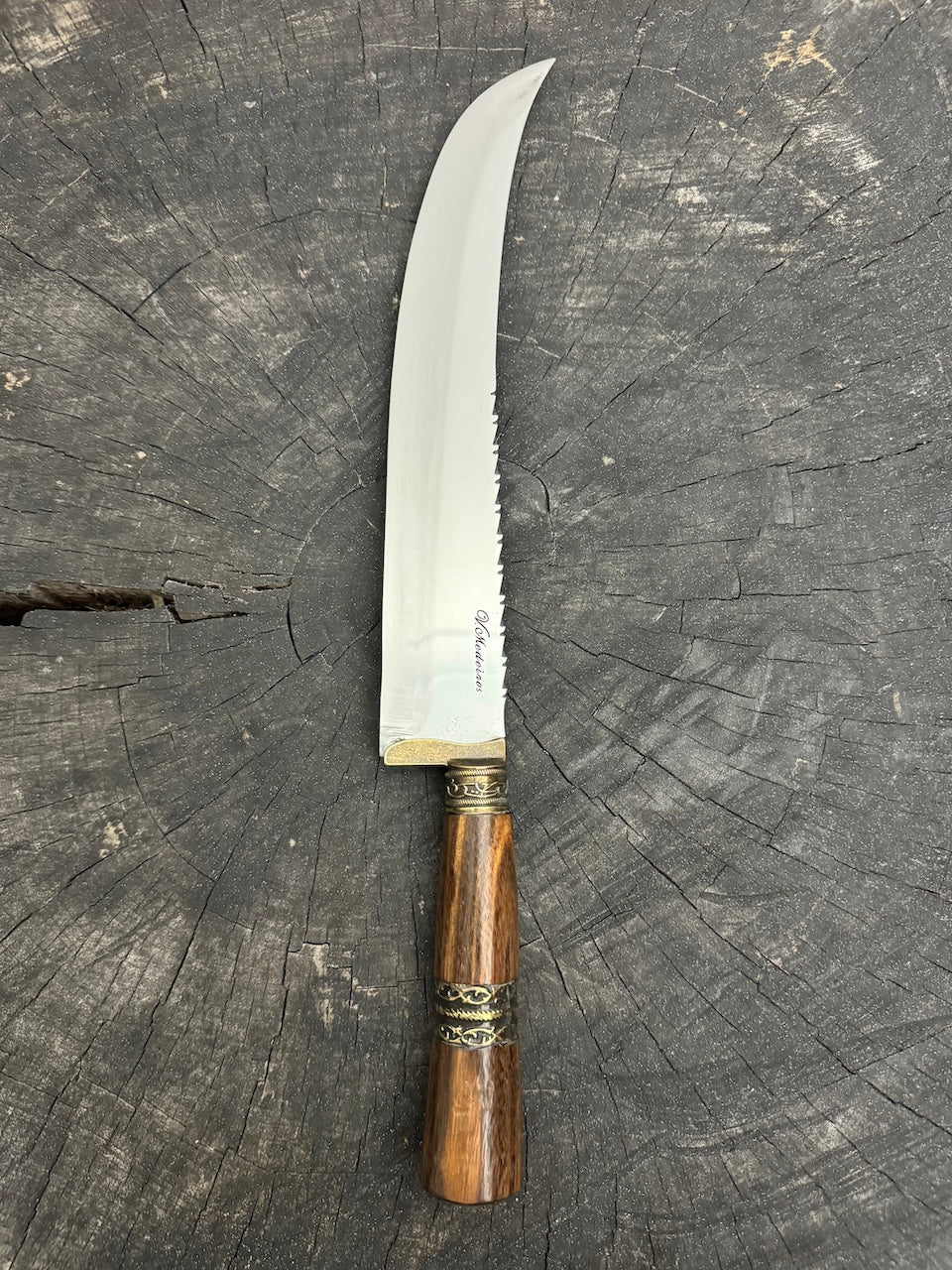 10&quot; Butchers Knife, Jacaranda Hardwood, SS440 - 250mm