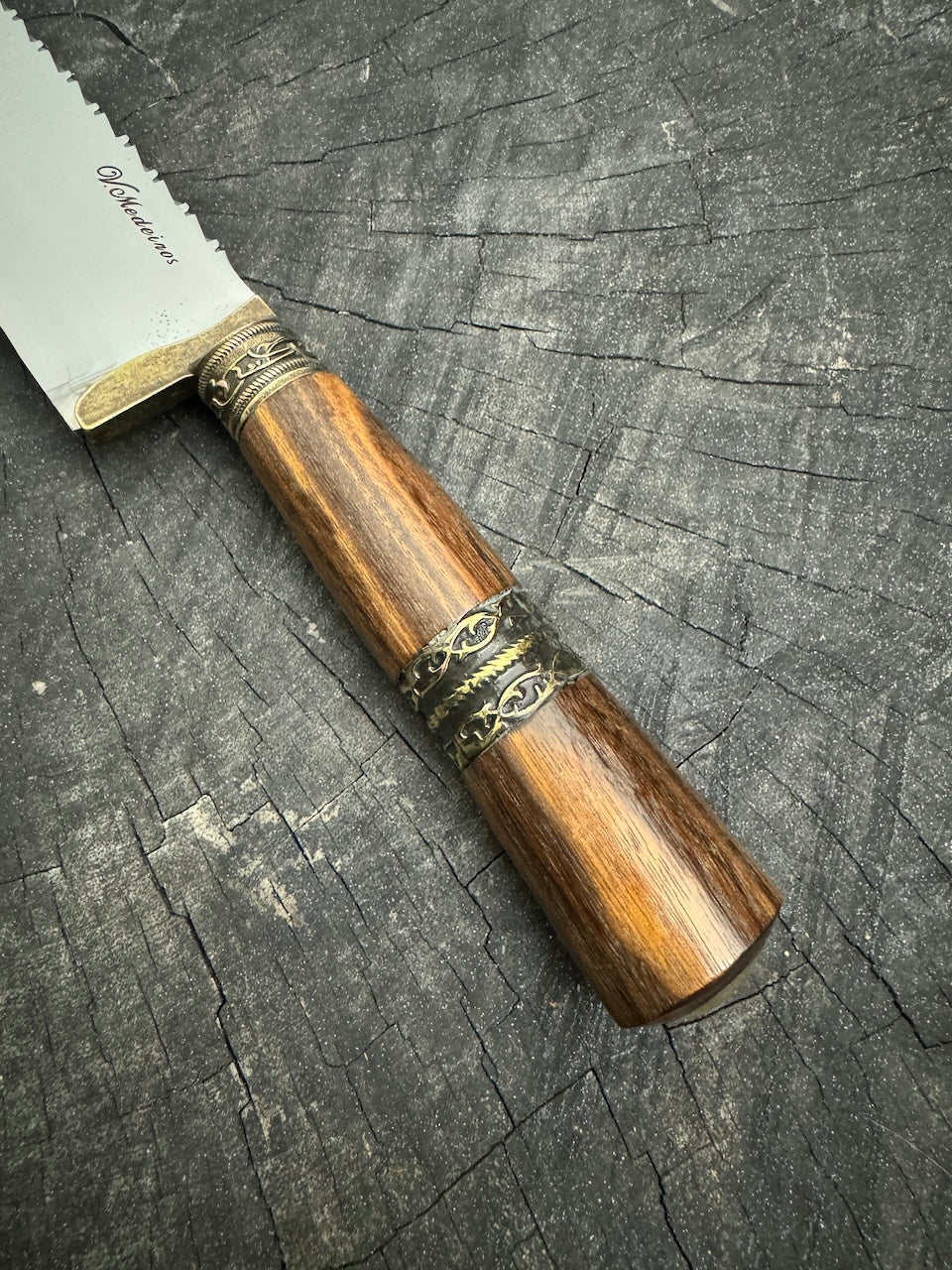 10&quot; Butchers Knife, Jacaranda Hardwood, SS440 - 250mm