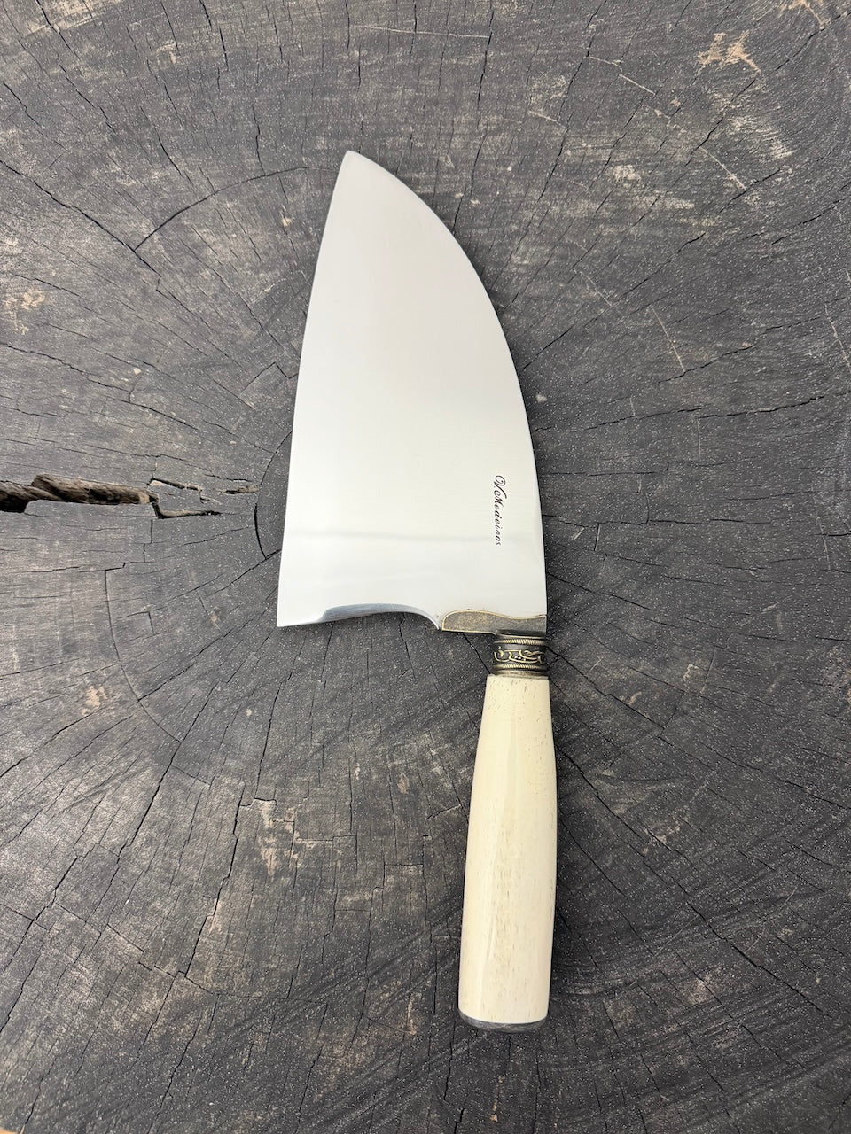 8" Cutelo / Cleaver, Ostrich Bone, SS440 - 190mm