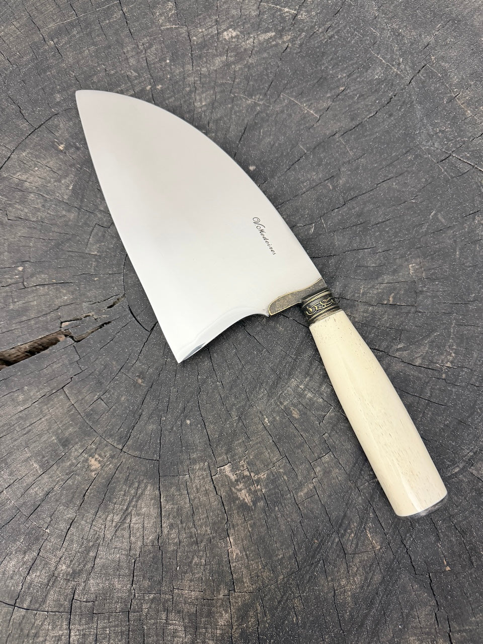 8" Cutelo / Cleaver, Ostrich Bone, SS440 - 190mm