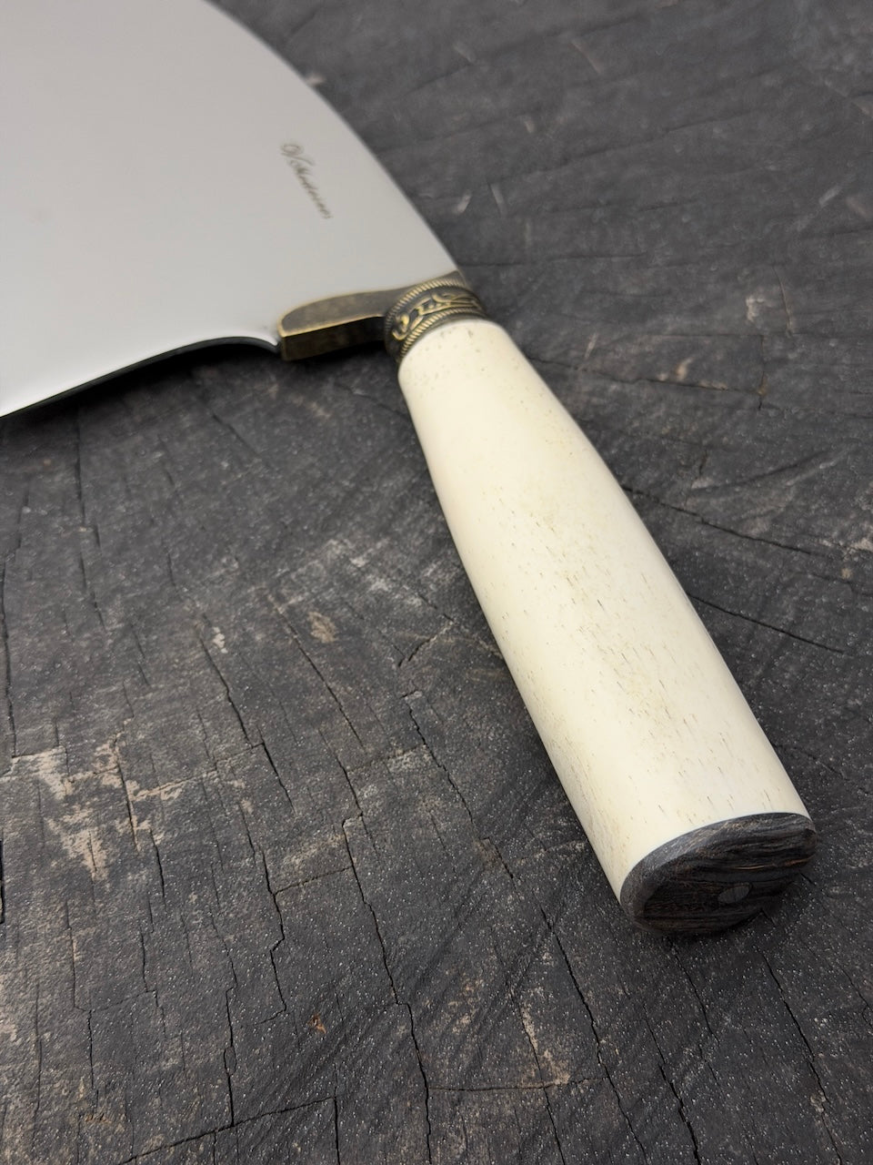 8" Cutelo / Cleaver, Ostrich Bone, SS440 - 190mm