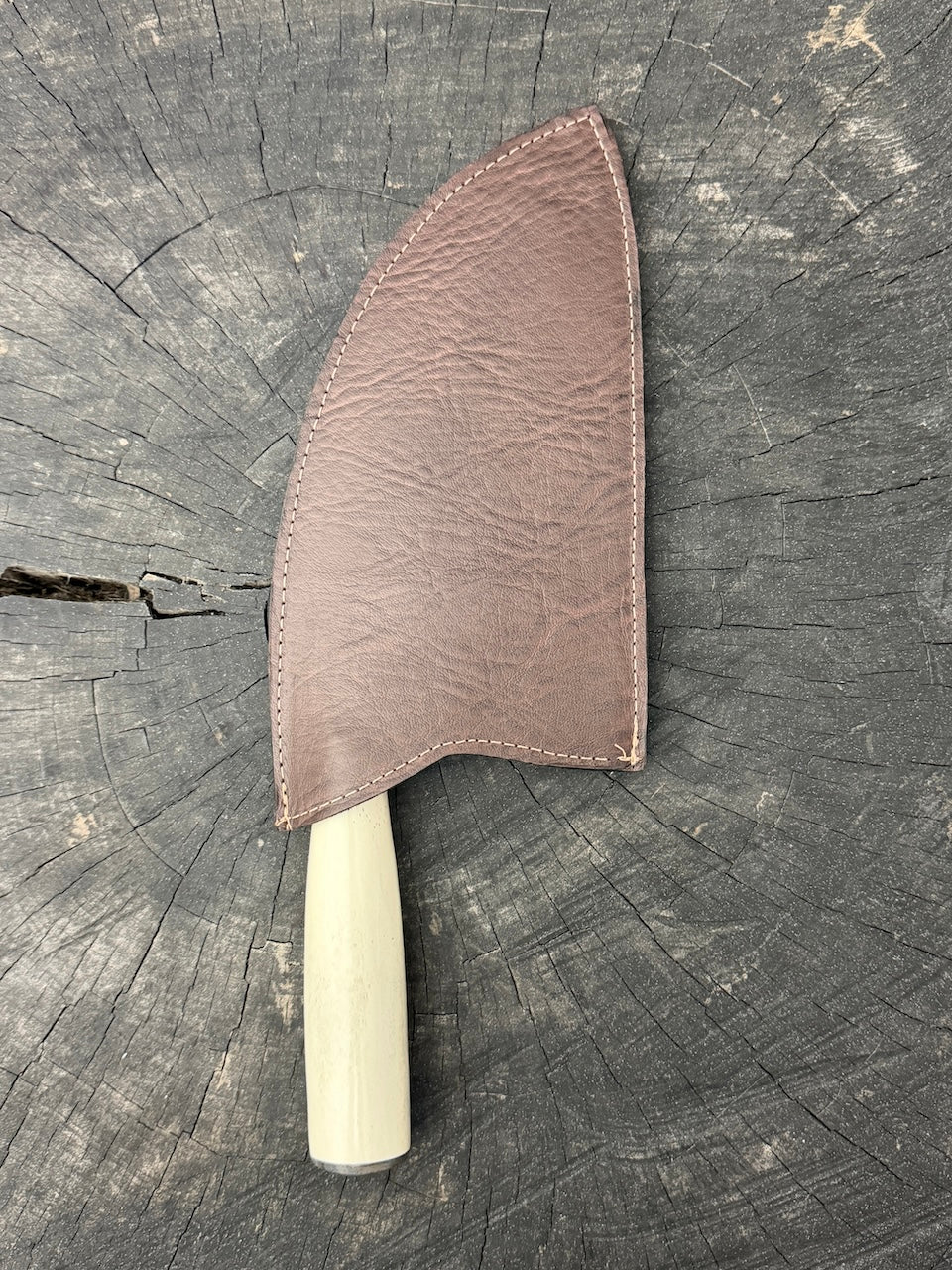 8" Cutelo / Cleaver, Ostrich Bone, SS440 - 190mm