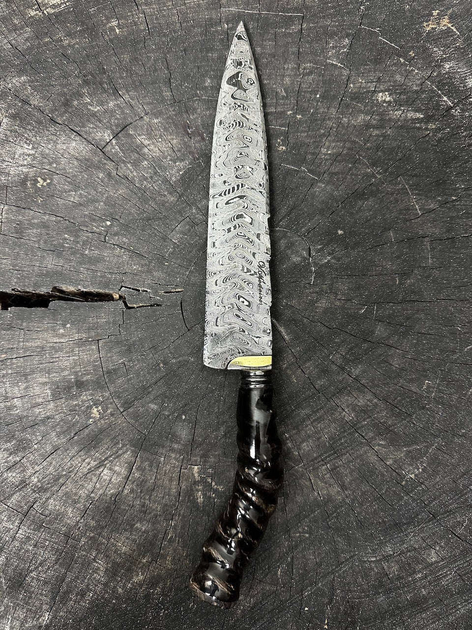 9&quot; Damascus Chef Knife, Antelope Horn, CS1095 15n20