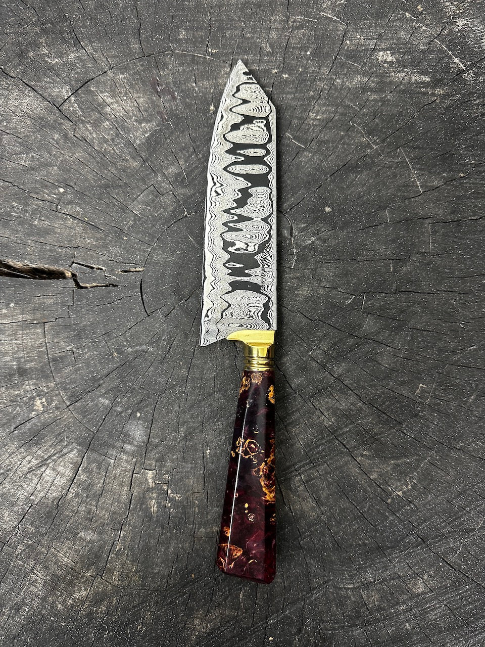 6" Damascus Bunka Knife 160 Layers GH CS1095 15n20