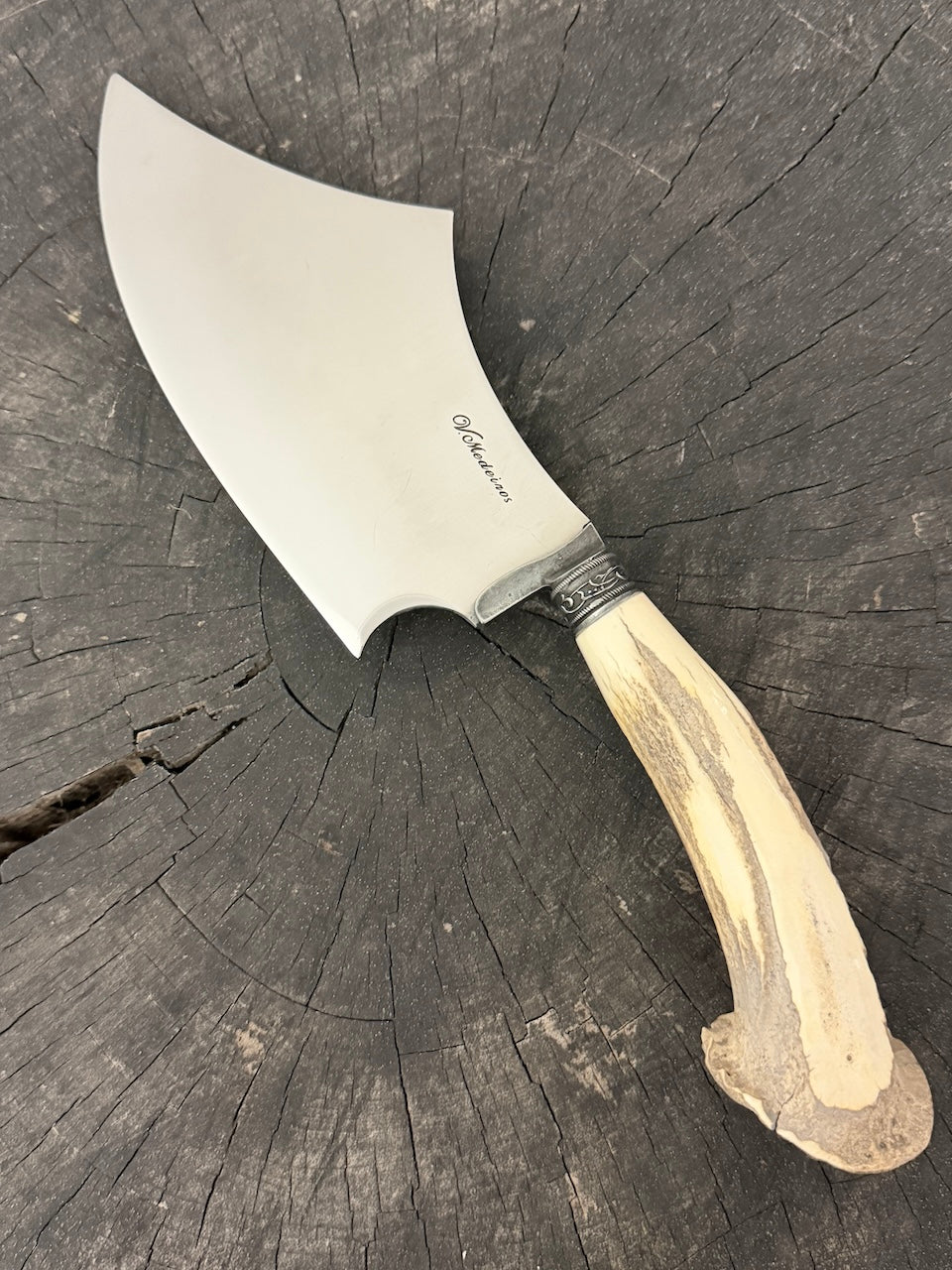 7" Cutelo Wild Cleaver, Deer Antler Roseta, SS440 - 180mm