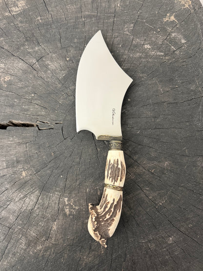 7" Cutelo Wild Cleaver, Deer Antler Roseta, SS440 - 180mm