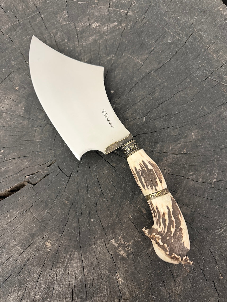 7" Cutelo Wild Cleaver, Deer Antler Roseta, SS440 - 180mm