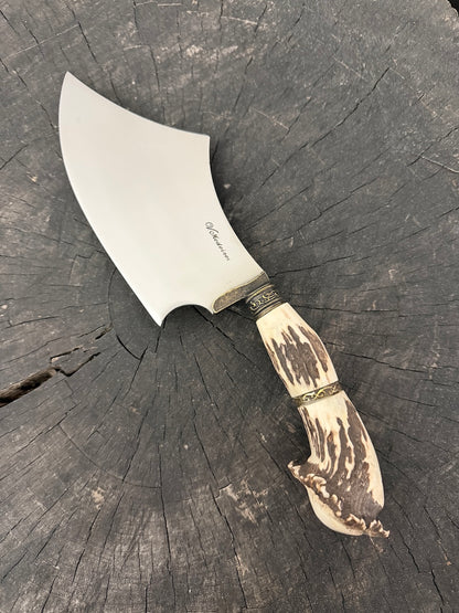 7" Cutelo Wild Cleaver, Deer Antler Roseta, SS440 - 180mm