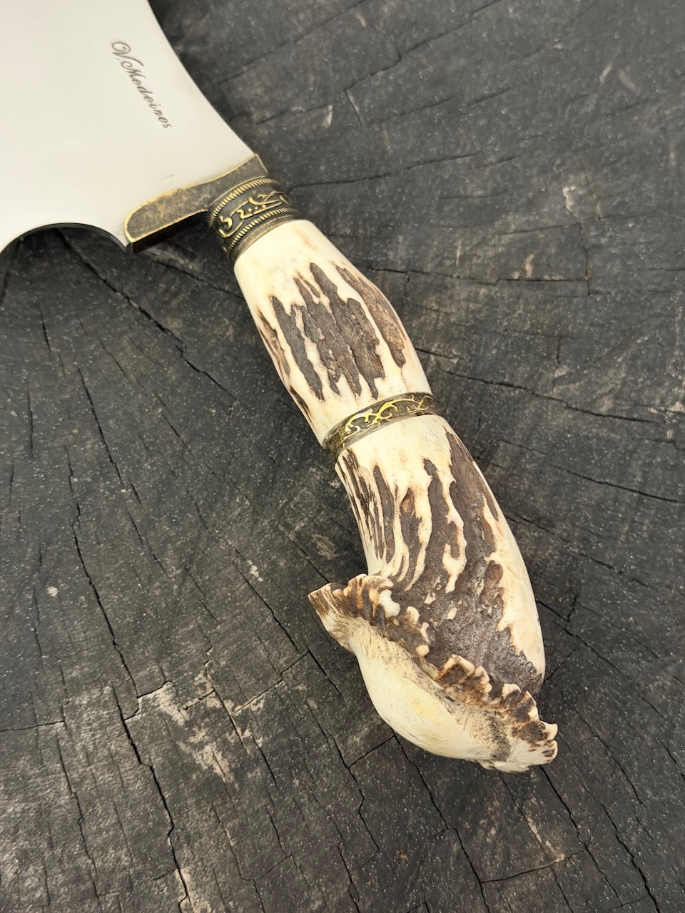 7" Cutelo Wild Cleaver, Deer Antler Roseta, SS440 - 180mm