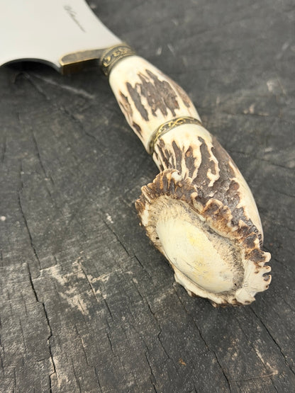 7" Cutelo Wild Cleaver, Deer Antler Roseta, SS440 - 180mm