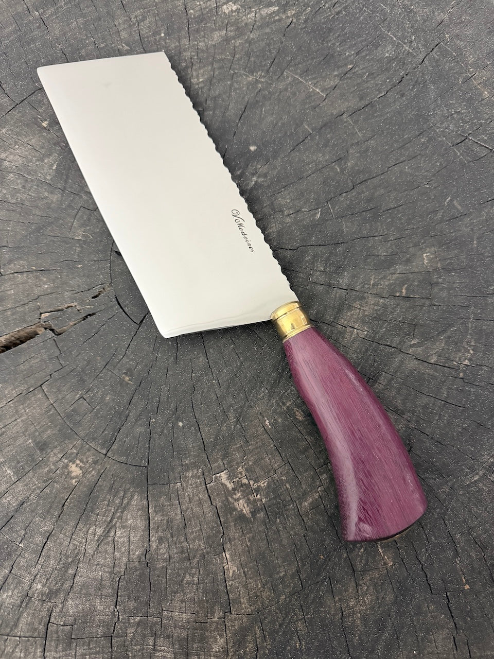 8" Chefs Cleaver, Roxinho Hardwood, SS440 - 200mm