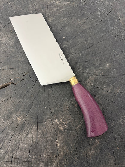8" Chefs Cleaver, Roxinho Hardwood, SS440 - 200mm