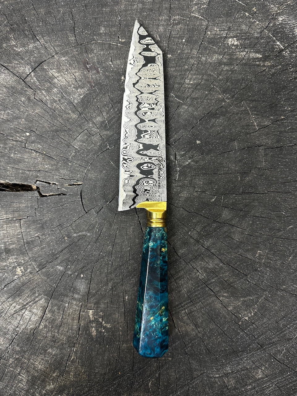 7" Damascus Bunka Knife 160 Layers GH CS1095 15n20