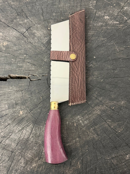 8" Chefs Cleaver, Roxinho Hardwood, SS440 - 200mm