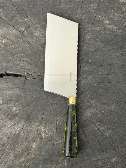 8" Chefs Cleaver, Custom Block, SS440 - 200mm