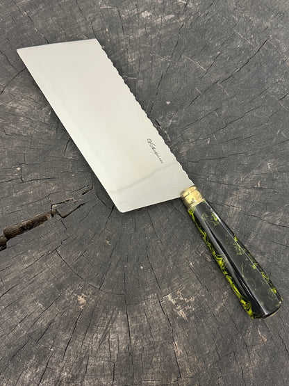 8" Chefs Cleaver, Custom Block, SS440 - 200mm