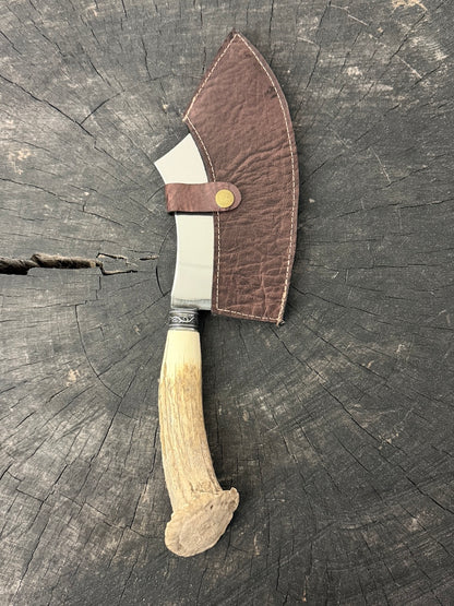 7" Cutelo Wild Cleaver, Deer Antler Roseta, SS440 - 180mm