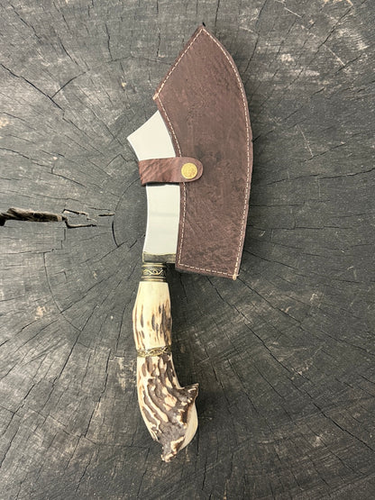 7" Cutelo Wild Cleaver, Deer Antler Roseta, SS440 - 180mm