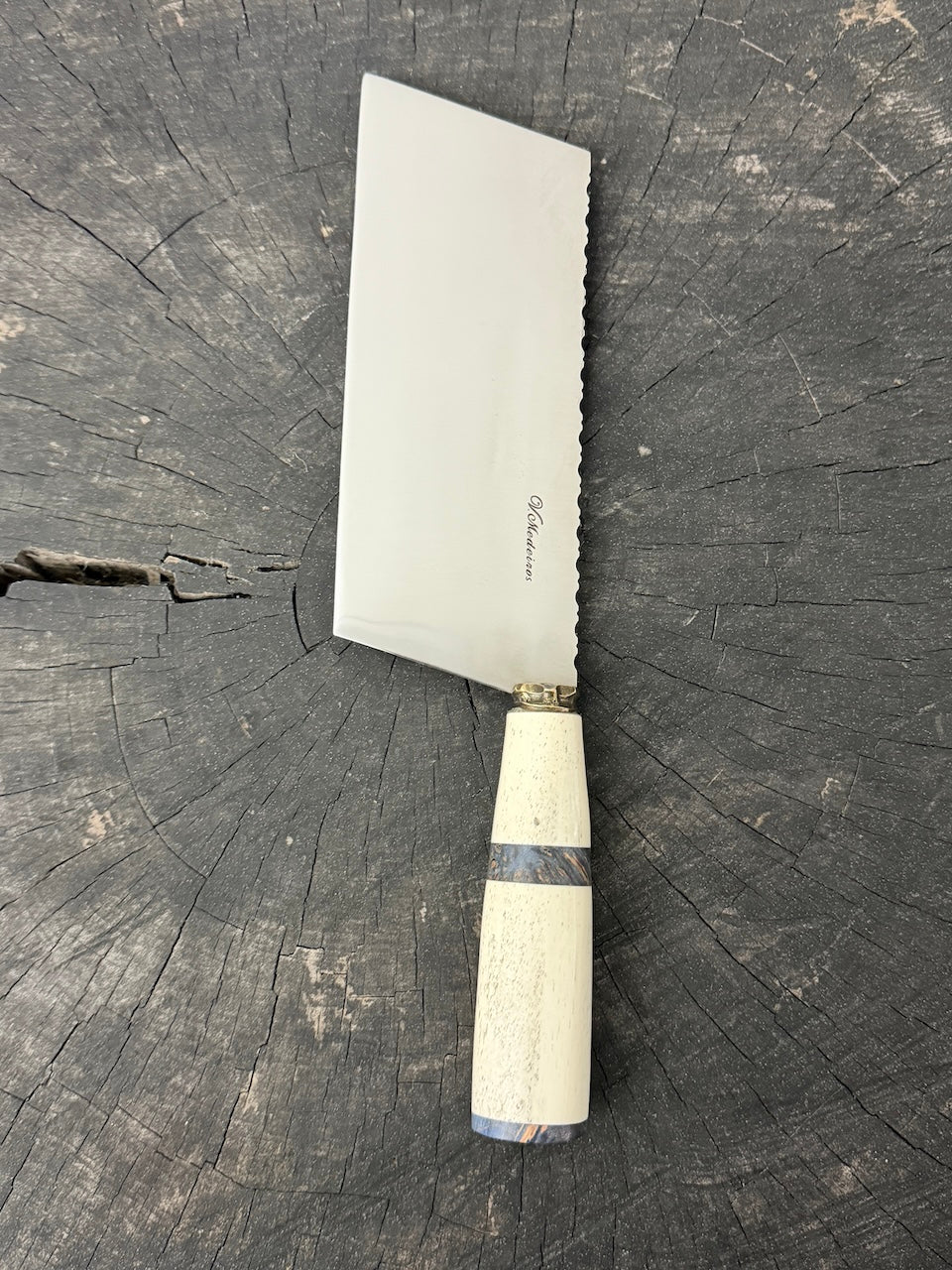 8" Chefs Cleaver, Ostrich Bone, SS440 - 200mm