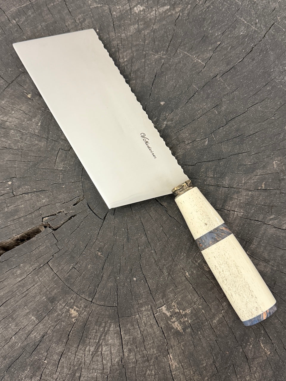 8" Chefs Cleaver, Ostrich Bone, SS440 - 200mm