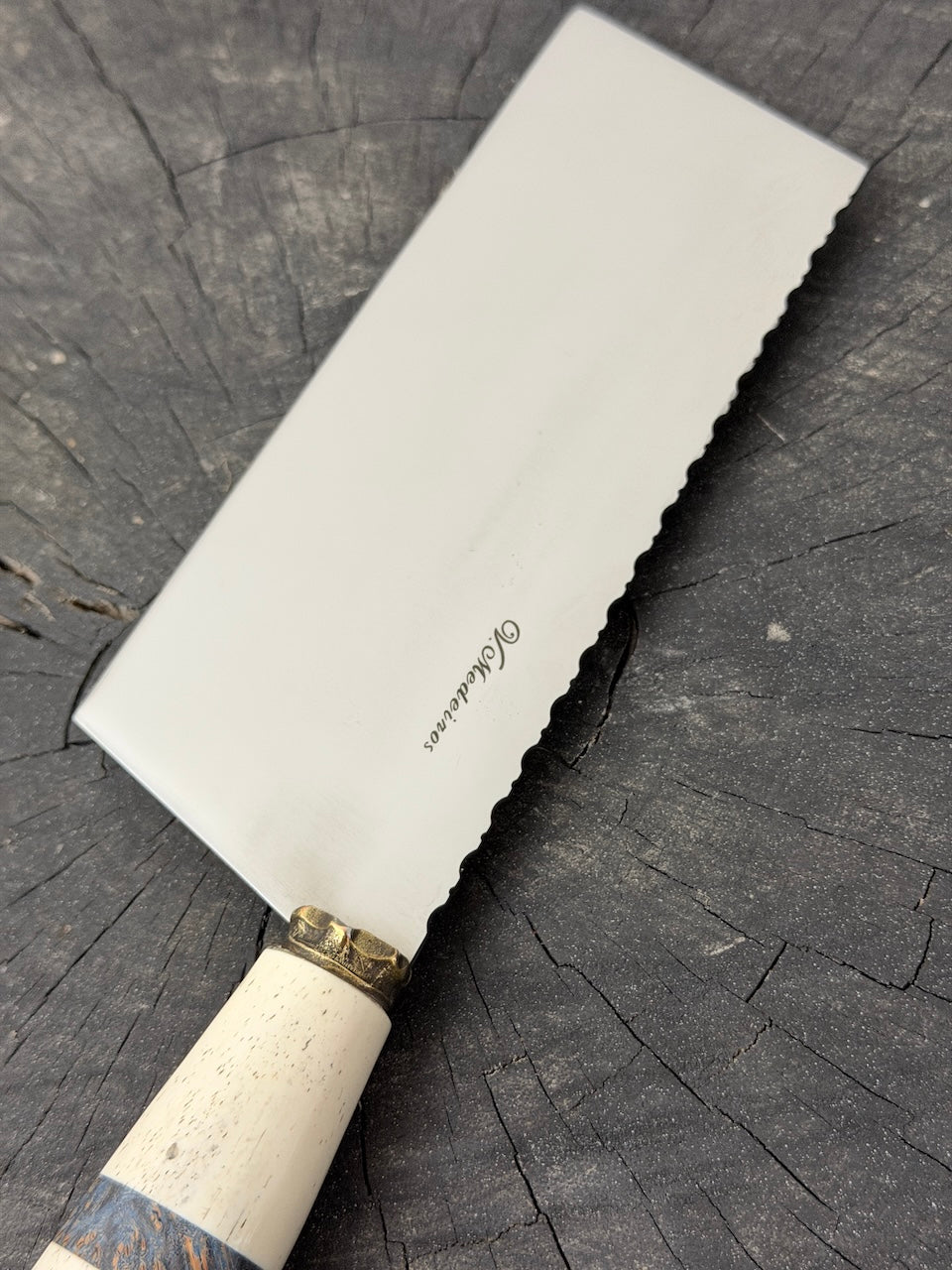 8" Chefs Cleaver, Ostrich Bone, SS440 - 200mm