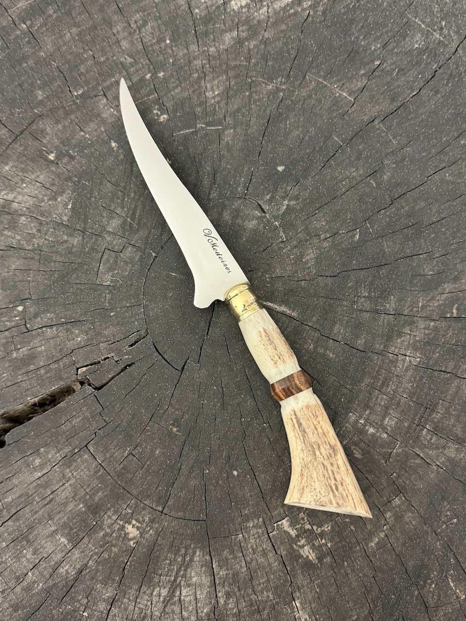 5" Boning Knife, Deer Antler, SS440 - 130mm