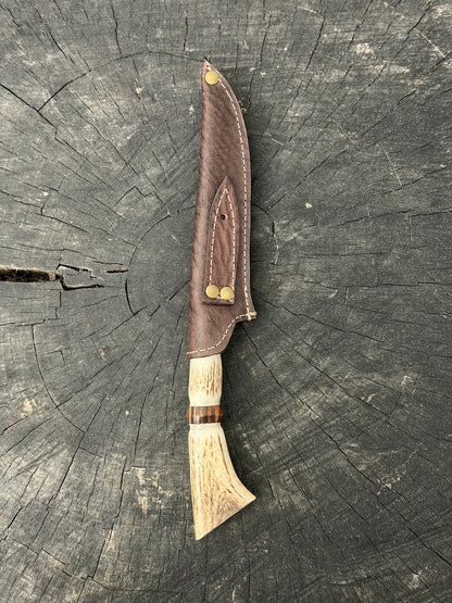 5" Boning Knife, Deer Antler, SS440 - 130mm