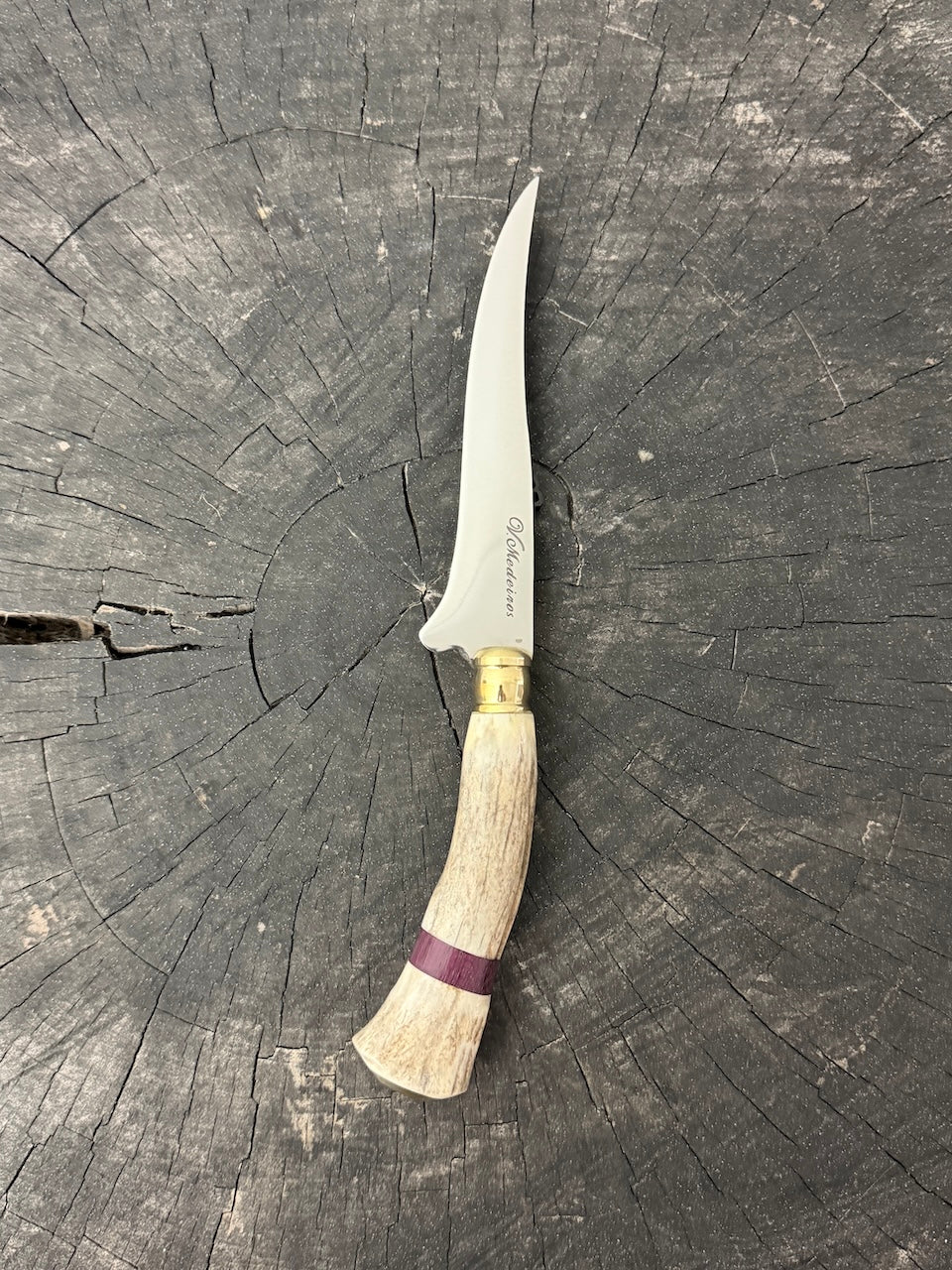 5" Boning Knife, Deer Antler, SS440 - 130mm