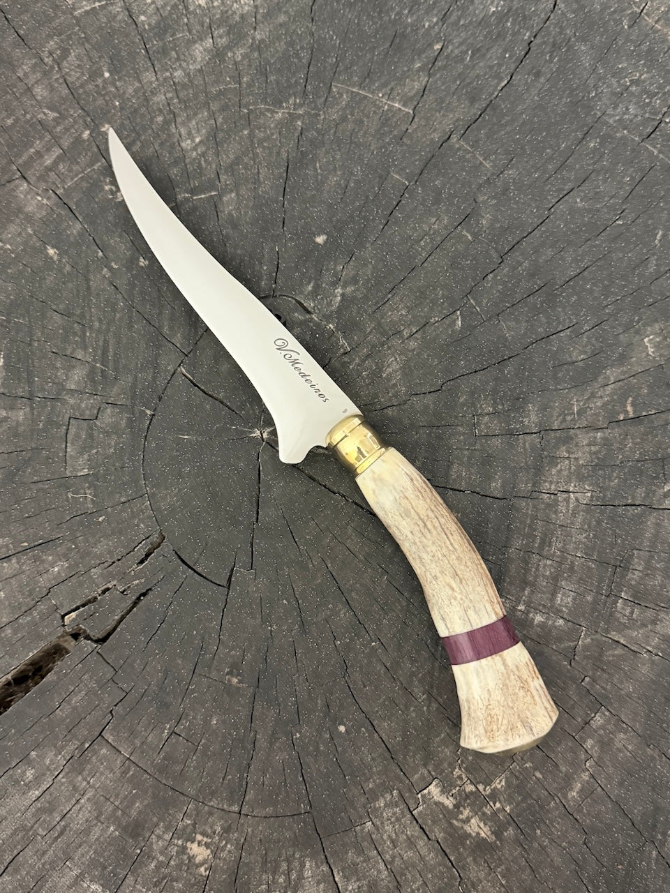 5" Boning Knife, Deer Antler, SS440 - 130mm