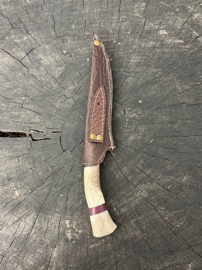 5" Boning Knife, Deer Antler, SS440 - 130mm