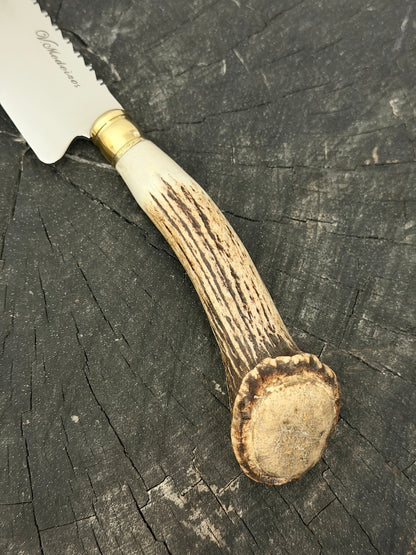6" Utility Knife, Deer Antler Roseta, SS440 - 150mm