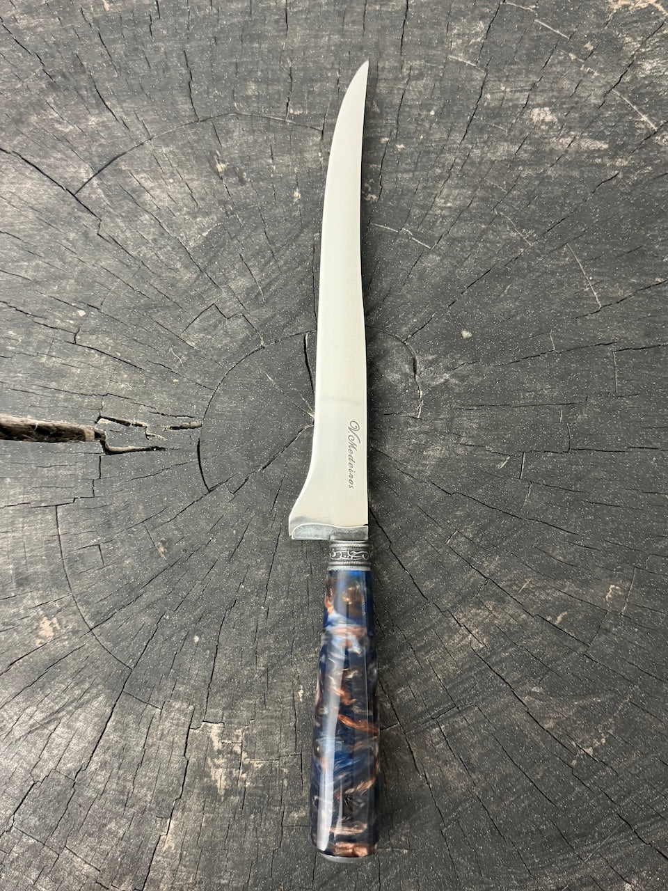 8" Boning Knife, NightFire Custom Block, SS420 - 200mm