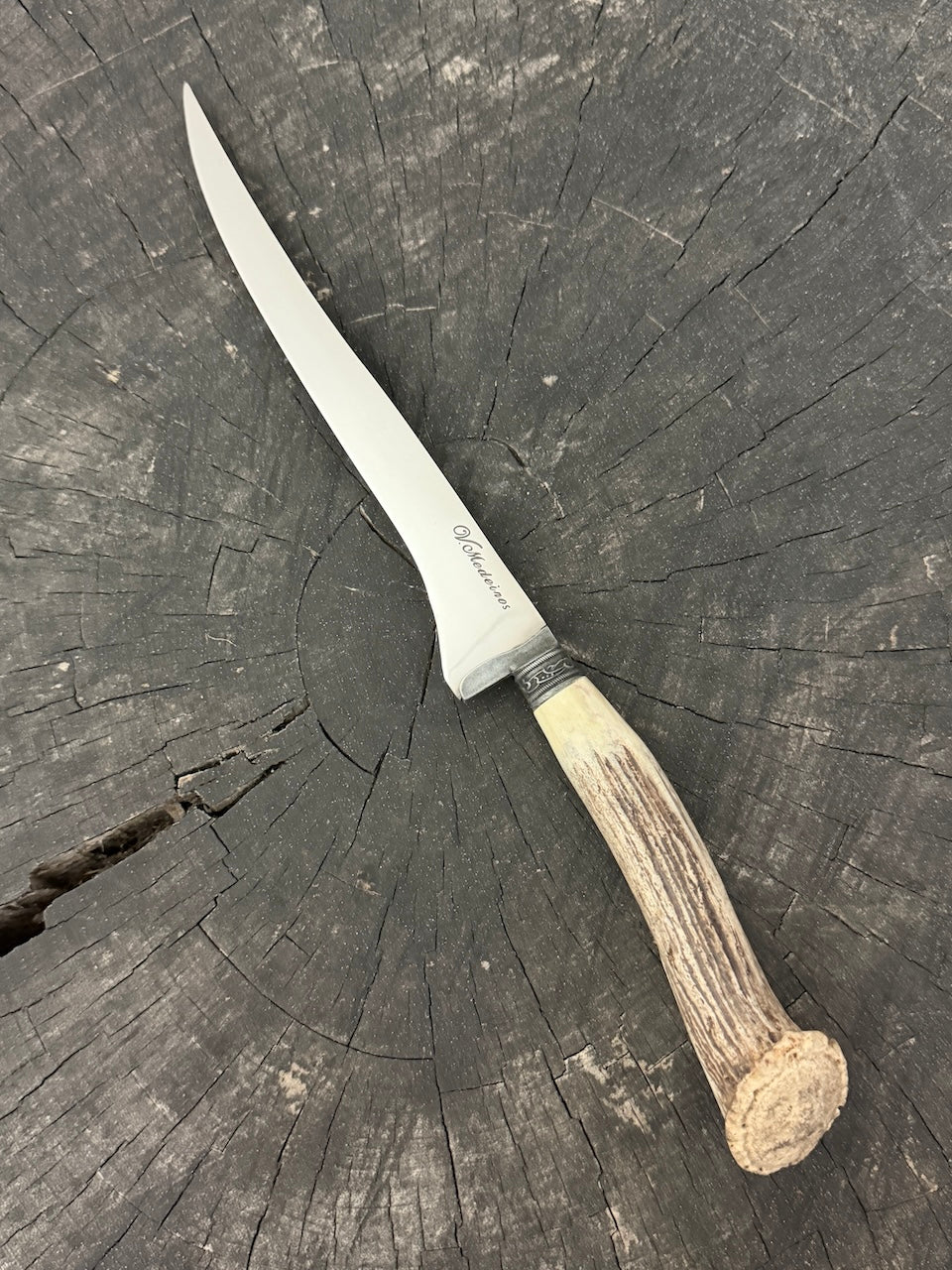 8" Boning Knife, Deer Antler Roseta, SS420 - 200mm