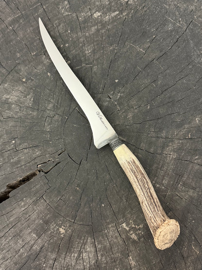 8" Boning Knife, Deer Antler Roseta, SS420 - 200mm