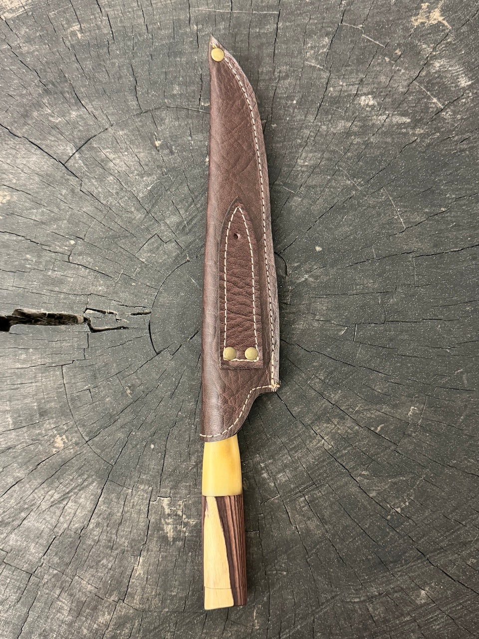 8" Chef Knife, Violet Jacaranda &amp; Ostrich Bone, SS420 - 200mm